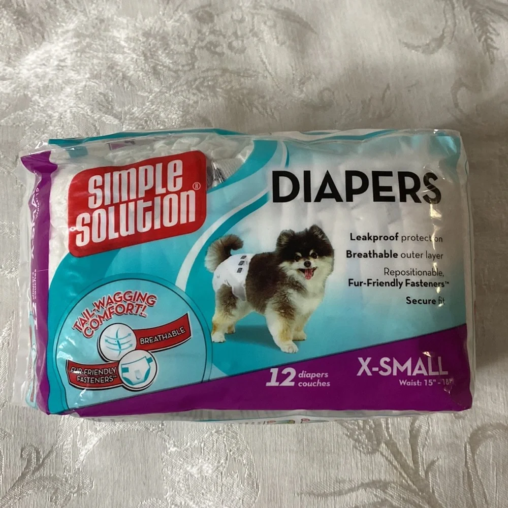 Simple Solution Washable Male Wrap and 12 pack of diapers